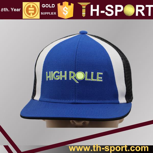 หมวกปรับ Dri Fit สีน้ำเงินเบสบอลสีขาว