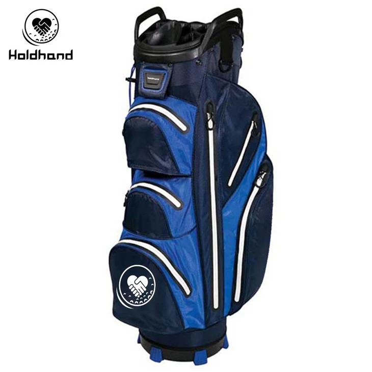High‑Volume Custom Golf Cart Bag Manufacturer – 14‑Way Divider Cart Bag With Custom Logo Embroidery high quality