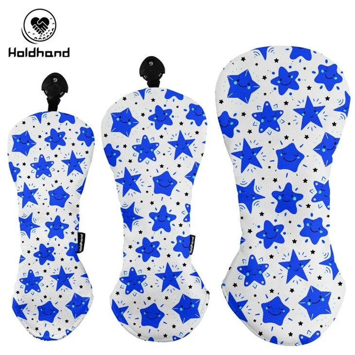 Non-slip Quilted PU Leather Golf Wood Headcover, Practical Golf Club Head Cover price