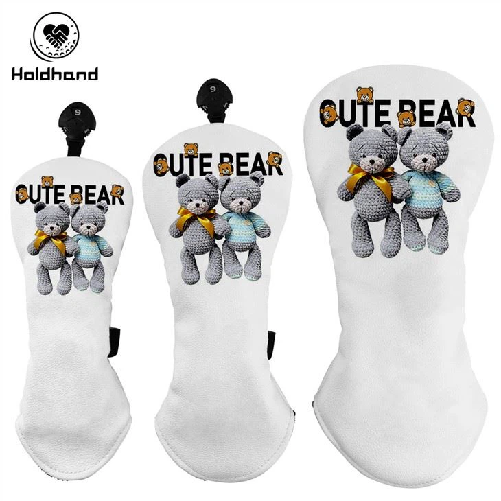 ราคาโรงงานเน้นคุณภาพ PU Leather Golf Driver Head Cover โลโก้ที่กำหนดเอง OEM