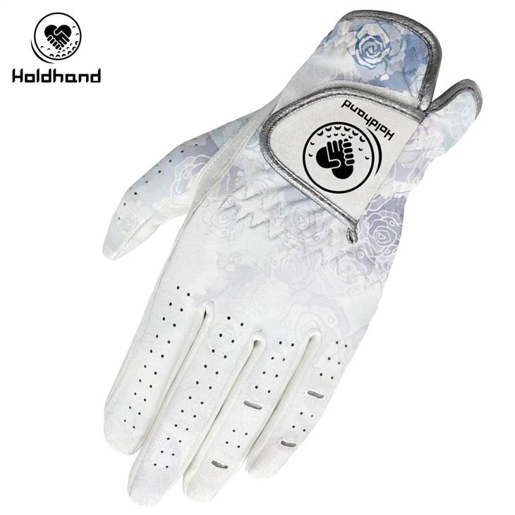 Fantastic Purple Flower Golf Glove Custom Logo Microfiber Leather Glove