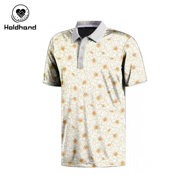 เสื้อโปโลผู้ชายยอดนิยม เสื้อโปโลกอล์ฟแบบกำหนดเองออกแบบโลโก้พิมพ์