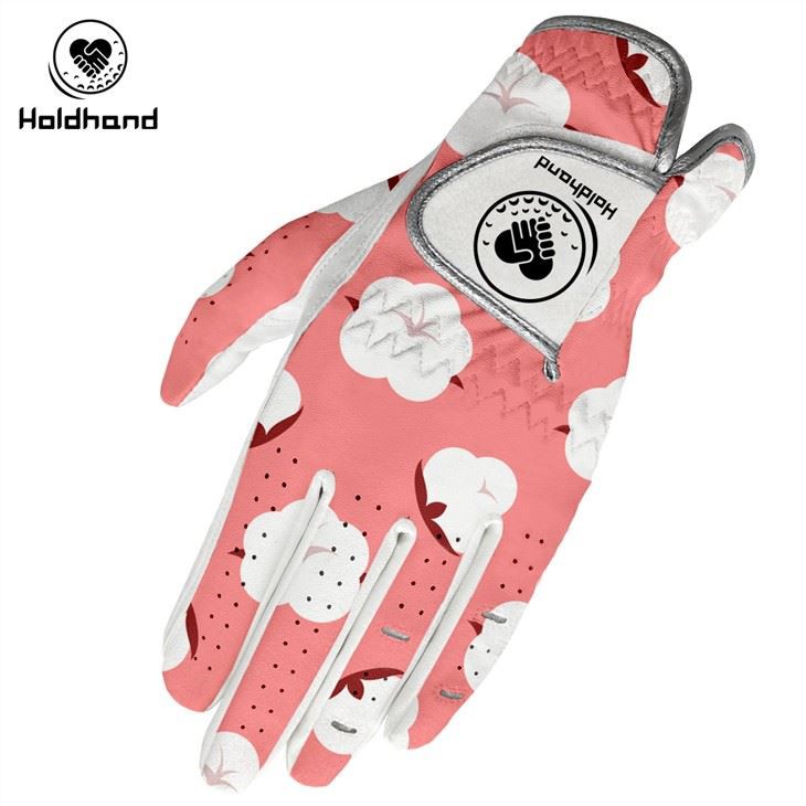Woman Fit Printing ออกแบบเองผลิตถุงมือกอล์ฟหนัง PU Cabretta คุณภาพสูง
