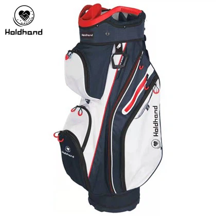 กระเป๋ารถกอล์ฟ, 14 Way Full Length Divider With Rain Hood & Cooler Bag, Waterproof Golf Club Bag For Men & Women, Portable Lightweight Golf Bag (สีกรมท่า)